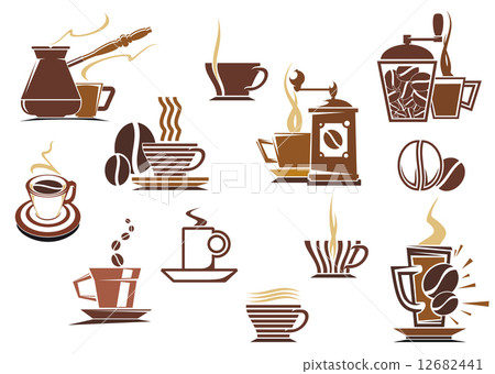 Various coffee icons 12682441