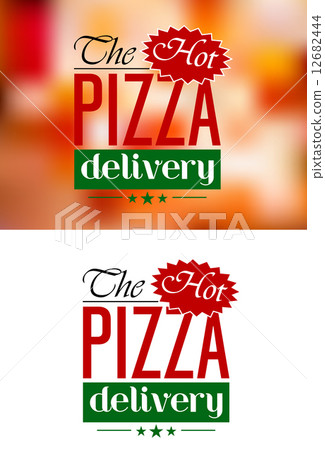 Pizza Delivery emblem or label 12682444