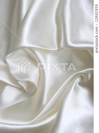 Smooth elegant white silk as background Smooth elegant white silk as background 12682959