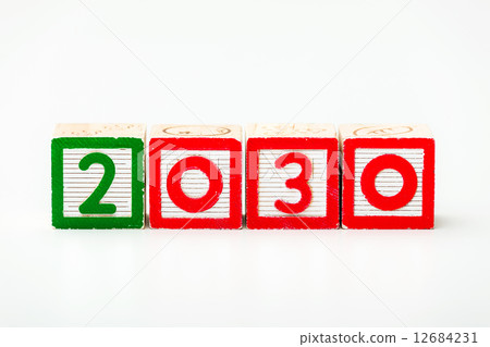 Wooden block for year 2030 Wooden block for year 2030 12684231