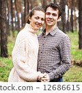 young couple in love outdoors on a sunny day 12686615