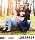 young couple in love outdoors on a sunny day 12686616