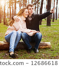 young couple in love outdoors on a sunny day 12686618