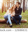young couple in love outdoors on a sunny day 12686631