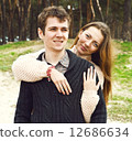 young couple in love outdoors on a sunny day 12686634