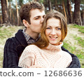 young couple in love outdoors on a sunny day 12686636