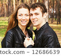 young couple in love outdoors on a sunny day 12686639