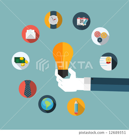 New Idea Flat Concept Vector Illustration - Stock Illustration ...