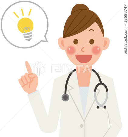 Female doctor bulb Female doctor bulb 12689747