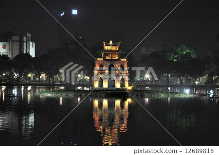 Vietnamese Hoan Kiem Lake Turtle Tower 12689818