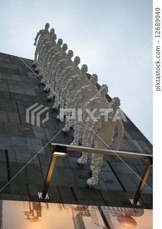 Sculpture on the wall of museum in Vienna 12689949