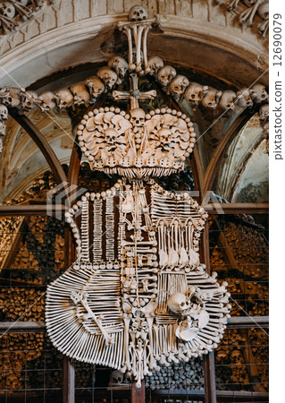 Schwarzenberg Coat-of-arms Made With Bones In Sedlec Ossuary (Ko Schwarzenberg Coat-of-arms Made With Bones In Sedlec Ossuary (Ko 12690079