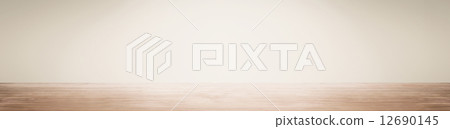 wall and wooden floor in panorama view wall and wooden floor in panorama view 12690145