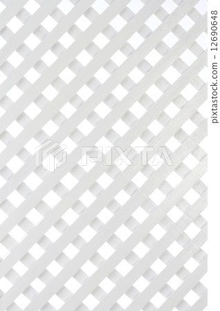 White wooden lattice White wooden lattice 12690648