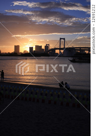 Rainbow Bridge and sunset 12691212