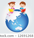 Global kids reading, Asia Continents 12691268