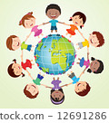 Kids of the world. Europe globe. 12691286