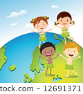 Diverse kids love our earth 12691371