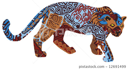 jaguar in the ethnic pattern of american indians 12691499