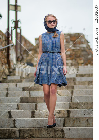 Young beautiful woman in Cannes 12692037