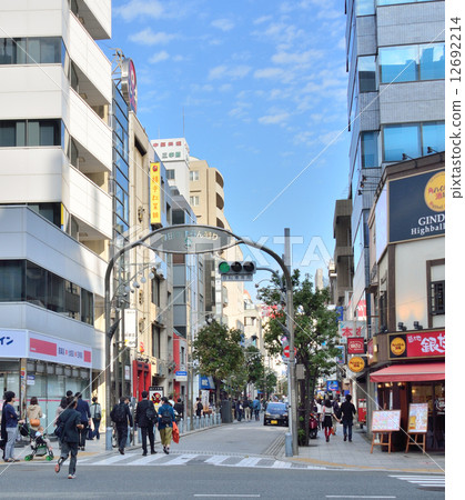 Kanda Suzuran Street shopping district known as an old book shop area (Chiyoda Ward, Tokyo) 12692214