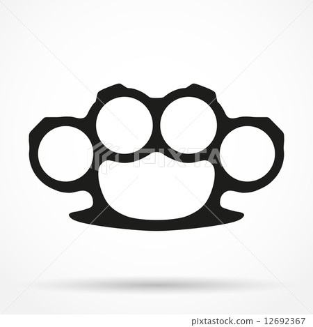 Silhouette simple symbol of Brassknuckles vector illustration 12692367