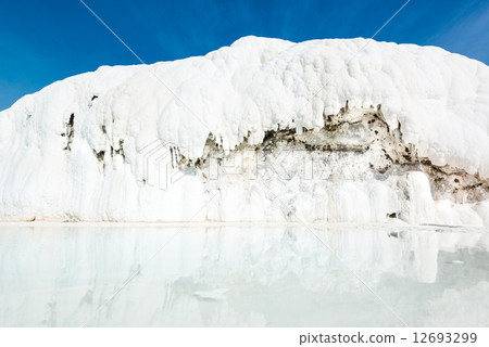 Travertine pool in Pamukkale, Turkey 12693299