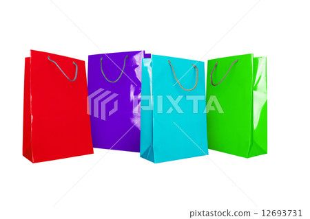 Colourful paper shopping bags 12693731