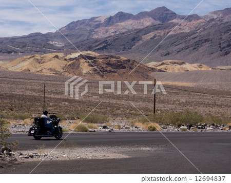 Biker in Death Valley 12694837