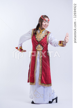 Mongolian women in ethnic costumes Mongolian women in ethnic costumes 12694922