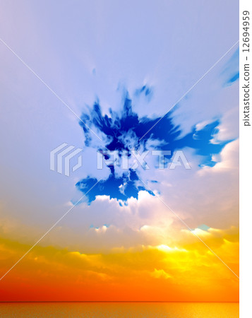 Wind and clouds with the sea Wind and clouds with the sea 12694959