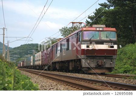 EH 500初始形式牽引集裝箱貨運列車 12695086
