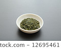 Green tea leaves 12695461
