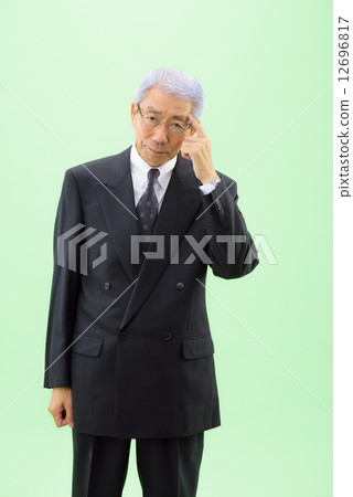 Pose material for clipping using chroma key - Shinia male business scene image 12696817