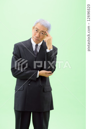 Pose material for clipping using chroma key - Shinia male business scene image 12696820
