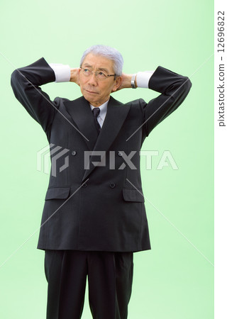 Pose material for clipping using chroma key - Shinia male business scene image 12696822