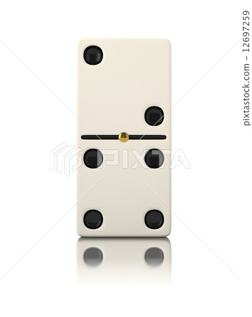 Domino game bone close up isolated 12697259