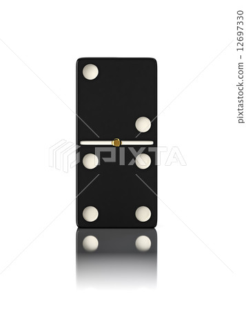 Domino game bone close up isolated 12697330
