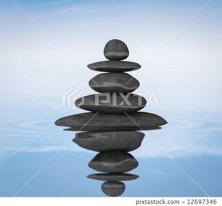 Zen stones balance concept 12697346