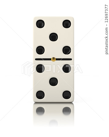 Domino game bone close up isolated Domino game bone close up isolated 12697377