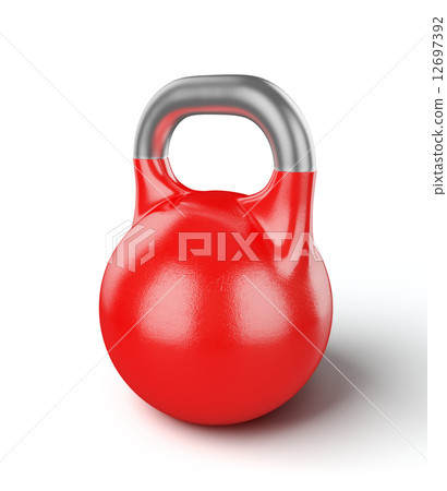 Gym equipment weight kettle bell isolated 12697392