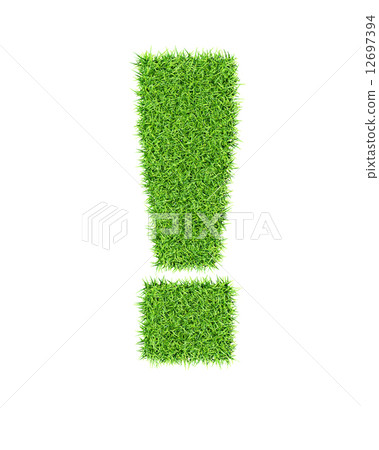 Grass alphabet exclamation mark 12697394