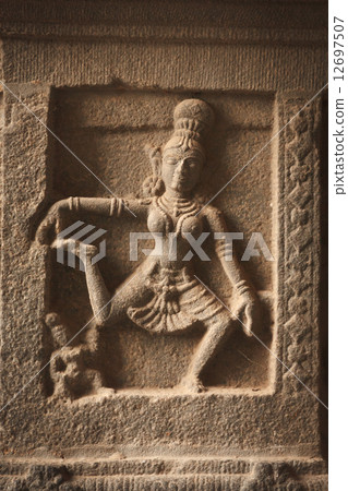 Bas reliefs in Hindue temple. Arunachaleswar Temple. Thiruvannam 12697507