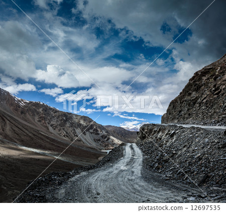 Dirt road in Himalayas. 12697535