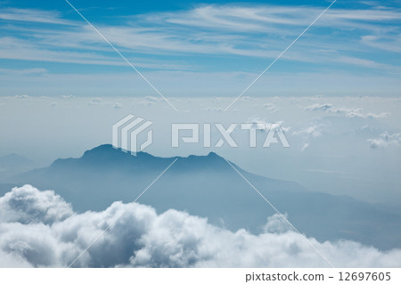 Mountains in clouds. Kodaikanal, Tamil Nadu 12697605