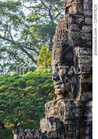 Face of Bayon temple, Angkor, Cambodia Face of Bayon temple, Angkor, Cambodia 12697628