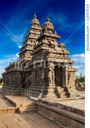 Shore temple - World heritage site in Mahabalipuram, Tamil Nad 12697650