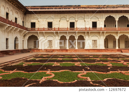 Courtryard of Agra fort. Agra, Uttar Pradesh, India Courtryard of Agra fort. Agra, Uttar Pradesh, India 12697672