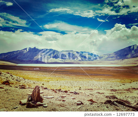 Himalayan lake Kyagar Tso, Ladakh, India Himalayan lake Kyagar Tso, Ladakh, India 12697773