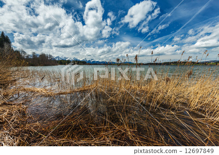Bavarian Alps countryside landscape 12697849